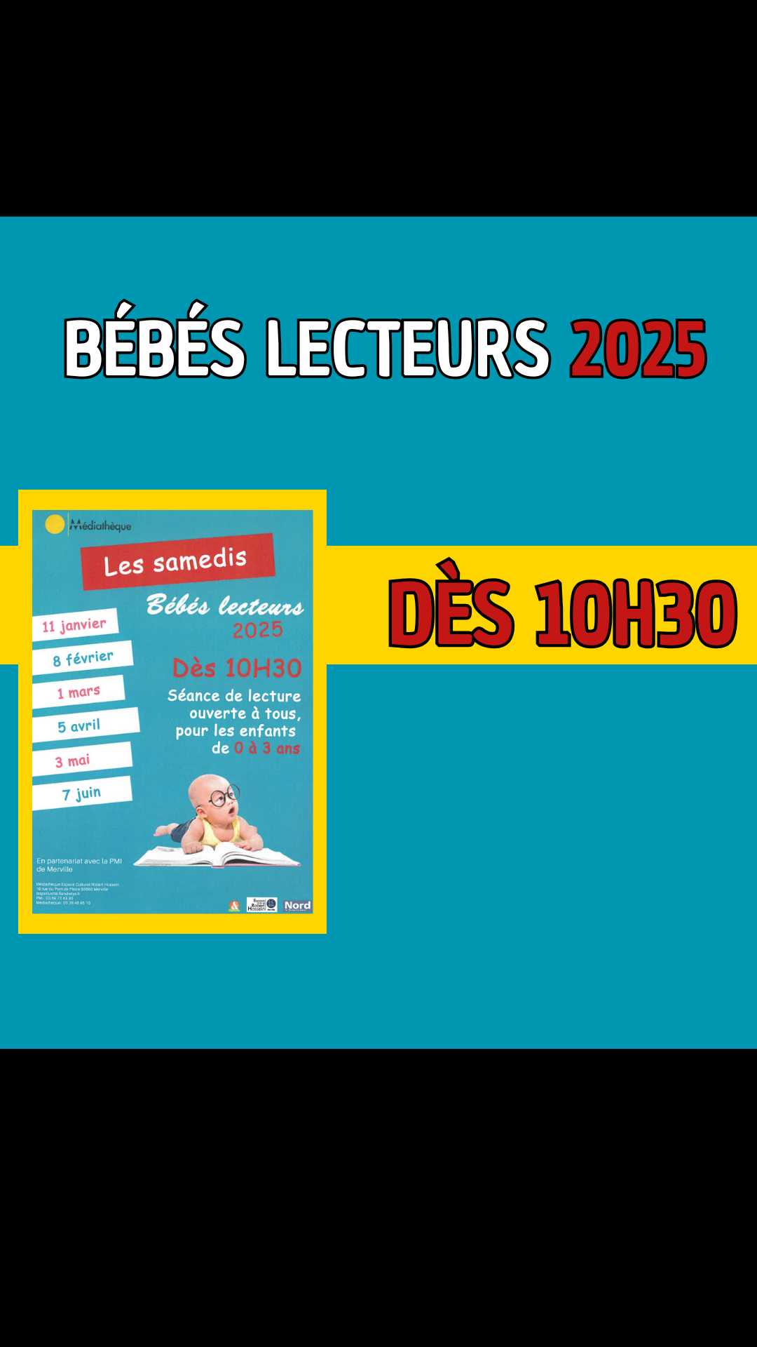 ANIMATION - Les samedis Bébés lecteurs 2025