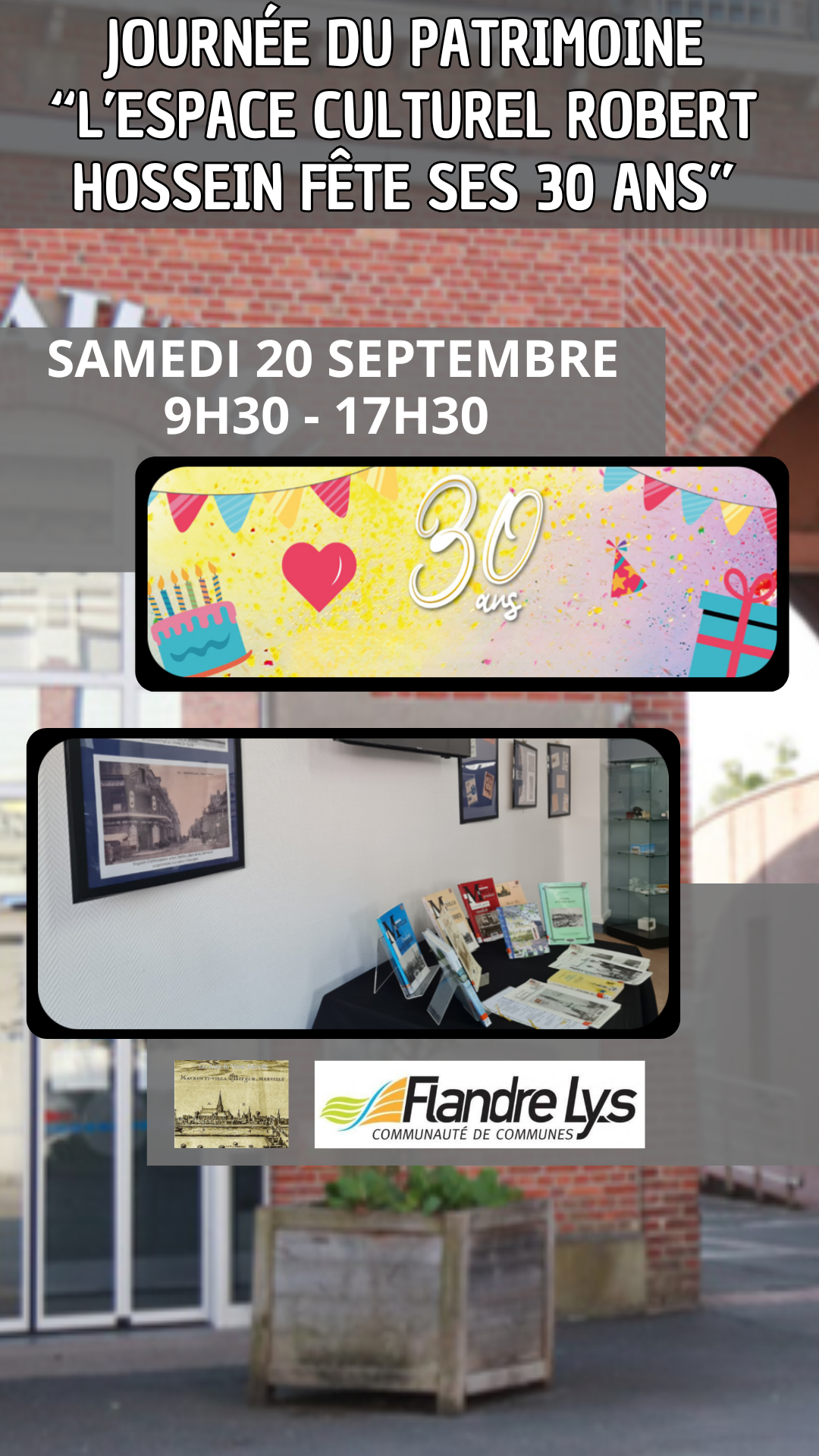 JOURNEE DU PATRIMOINE "L'Espace Culturel Robert Hossein fête ses 30 ans"